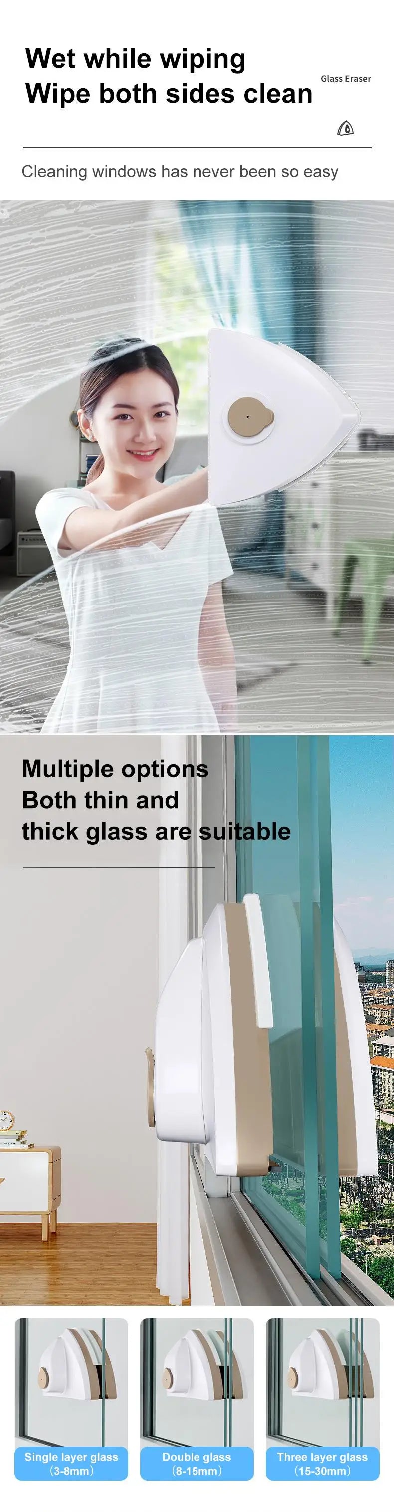 Magnetic Glass Smart Window Cleaning Tool
